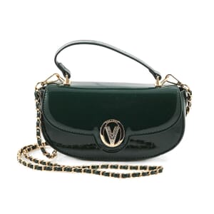 Valentino Orlandi Green Top Handle Patent Vegan Leather Crossbody Bag