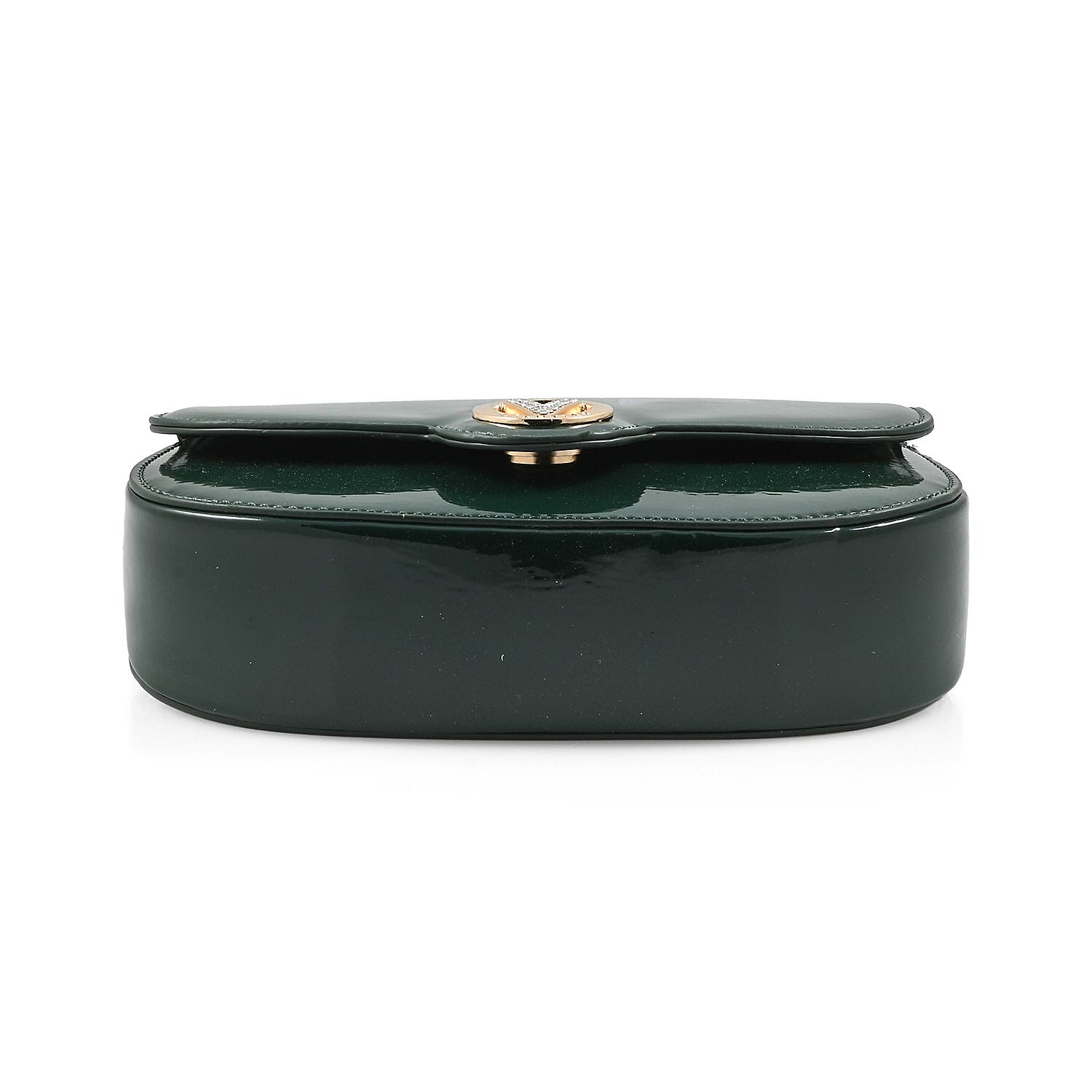 Buy Valentino Orlandi Green Top Handle Patent Vegan Leather