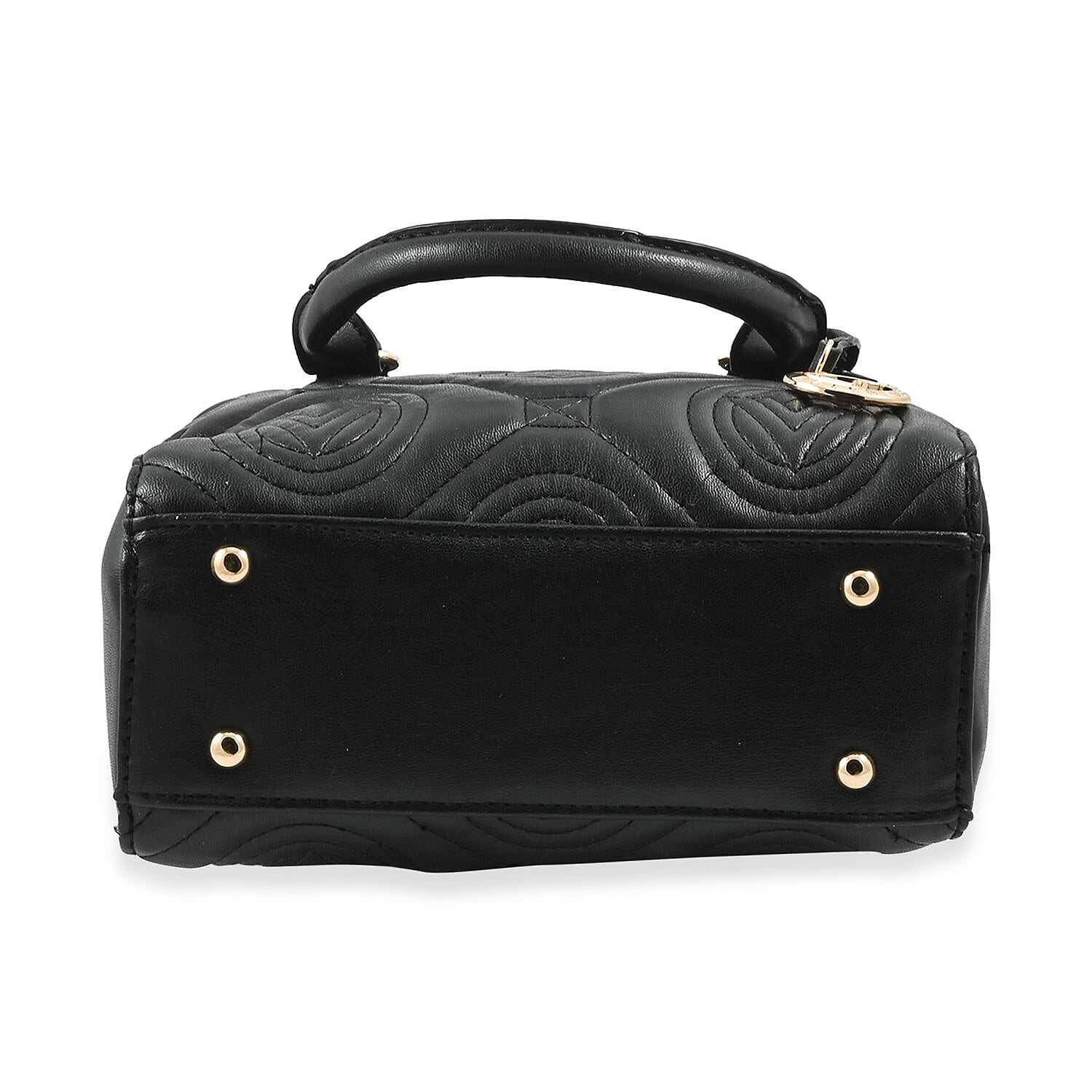 Buy Valentino Orlandi Black Quilted Vegan Leather Handbag