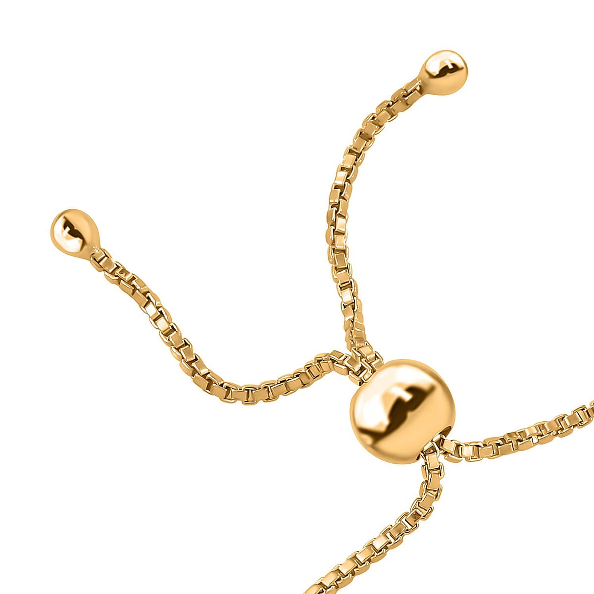 D'Joy Moissanite 0.05 ctw Chain Bracelet in 18K Vermeil Yellow Gold Over Sterling Silve (7.25 In)  image number 3