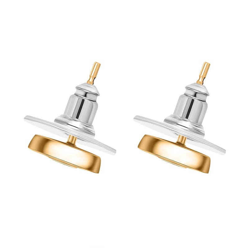 D'Joy Kanchanaburi Blue Sapphire 0.85 ctw Solitaire Stud Earrings in 18K Vermeil Yellow Gold Over Sterling Silver 