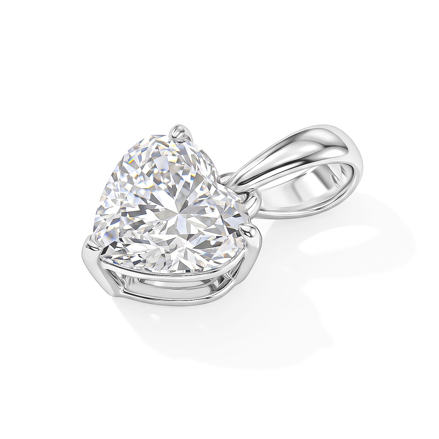 Luxuriant Lab Grown Diamond G-H SI 1.00 ctw Pendant in Platinum Over Sterling Silver