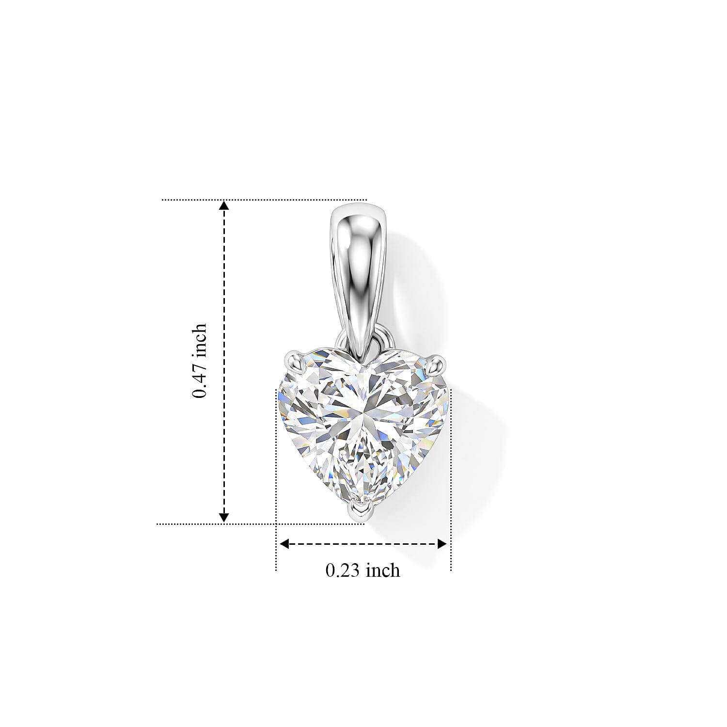 Luxuriant Lab Grown Diamond G-H SI 1.00 ctw Pendant in Platinum Over Sterling Silver