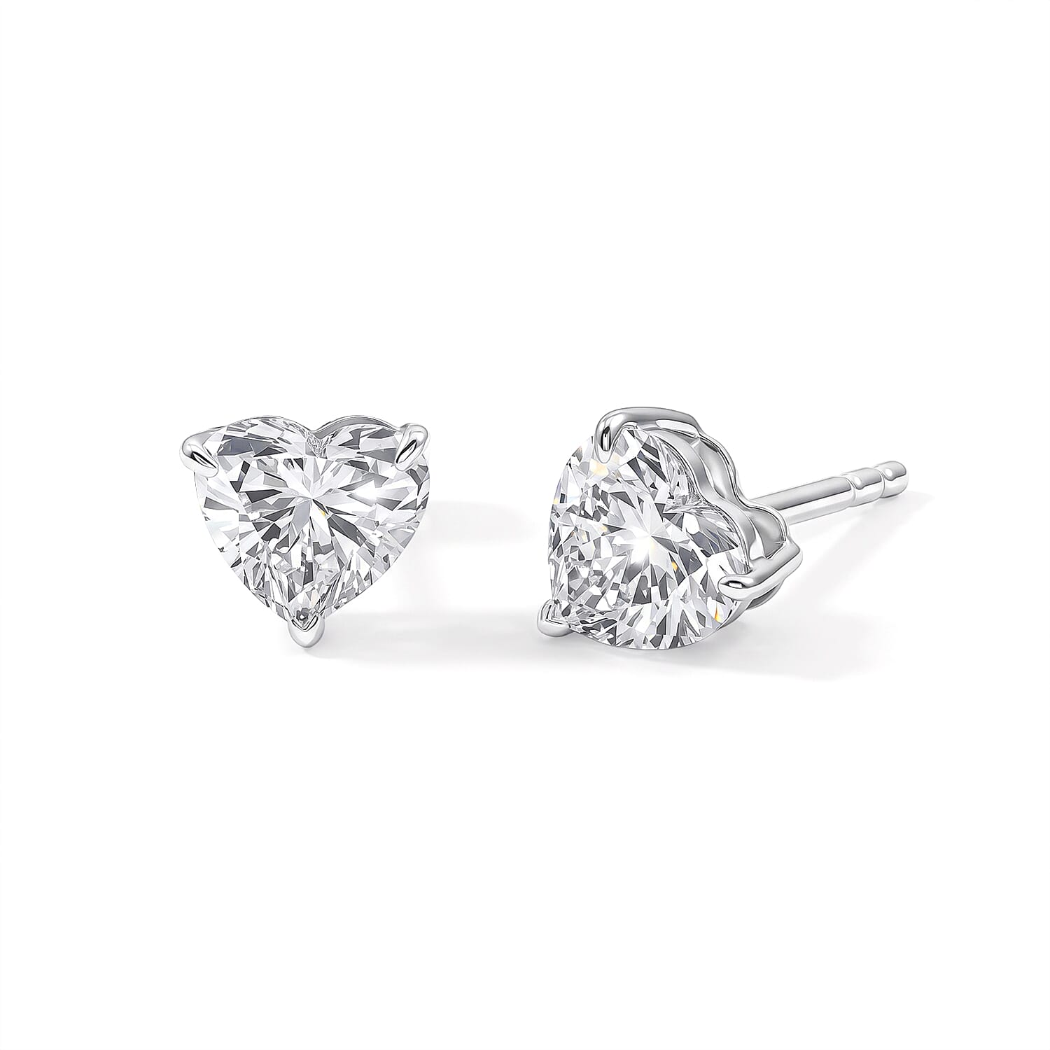 Luxuriant Lab Grown Diamond G-H SI 1.00 ctw Earrings in Platinum Over Sterling Silver
