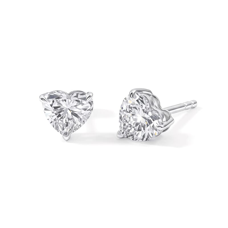 Luxuriant Lab Grown Diamond G-H SI 1.00 ctw Earrings in Platinum Over Sterling Silver
