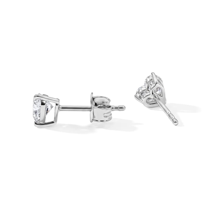 Luxuriant Lab Grown Diamond G-H SI 1.00 ctw Earrings in Platinum Over Sterling Silver