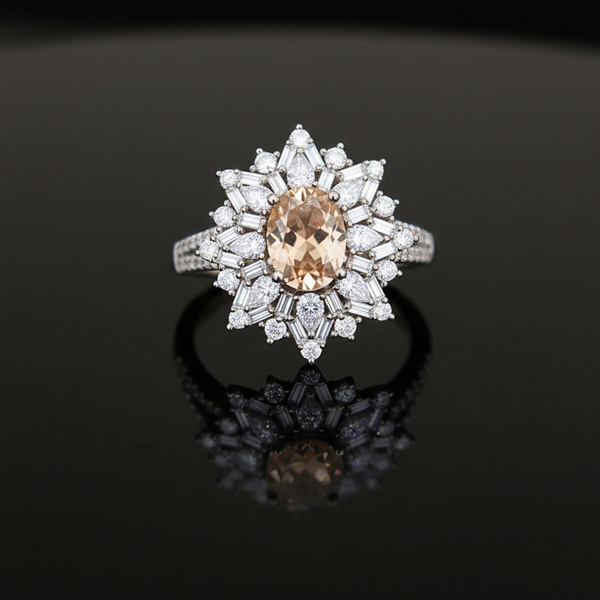 D'Joy Turkizite, Moissanite Ring in Rhodium Over Sterling Silver 2.75 ctw (Size 7.0) image number 1