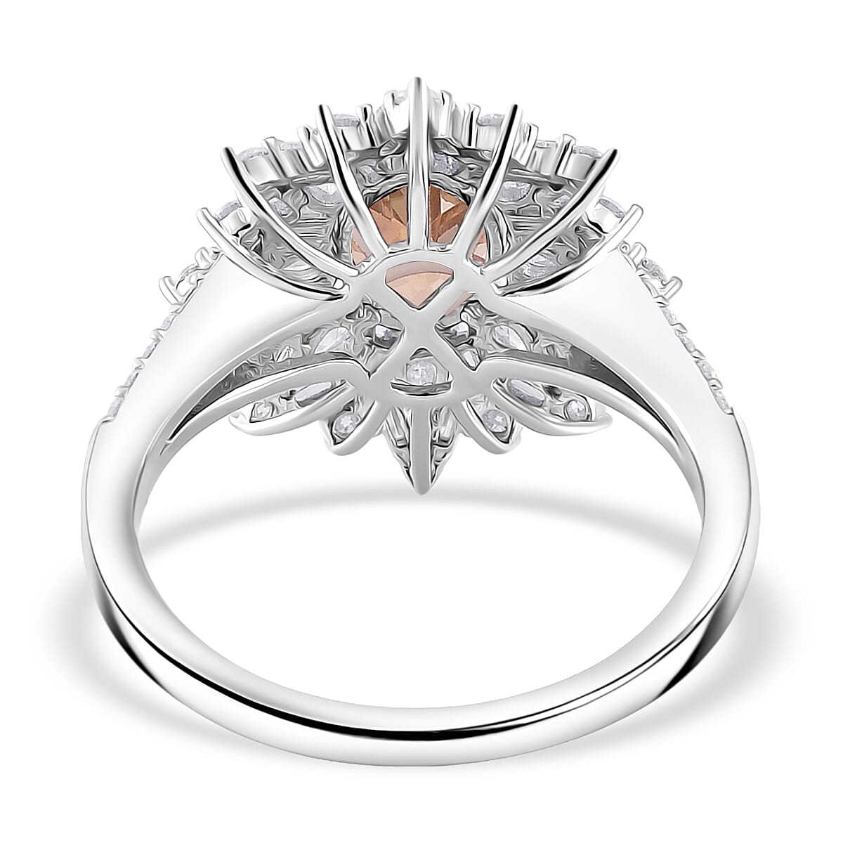 D'Joy Turkizite, Moissanite Ring in Rhodium Over Sterling Silver 2.75 ctw (Size 7.0) image number 4