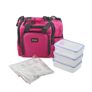 Tony Little Fitbag on the Go Meal Prep Multi Compartment Kit -Pink