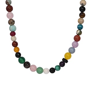 Multi Gemstones 500.00 ctw Necklace (36 Inches)
