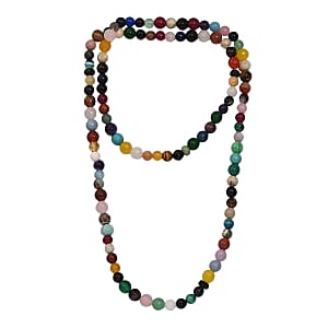 Multi Gemstones 500.00 ctw Necklace (36 Inches)