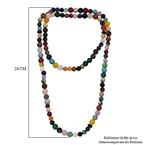 Multi Gemstones 500.00 ctw Necklace (36 Inches)