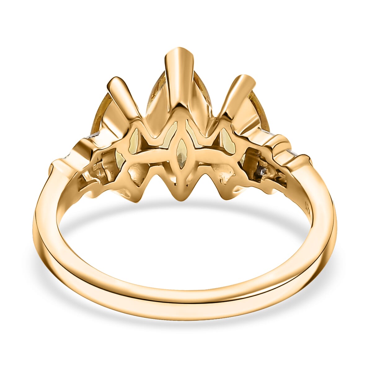 D'Joy Premium Brazilian Heliodor and Diamond 2.00 ctw Ring in 18K Vermeil Yellow Gold Over Sterling Silver (Size 7.0) image number 4
