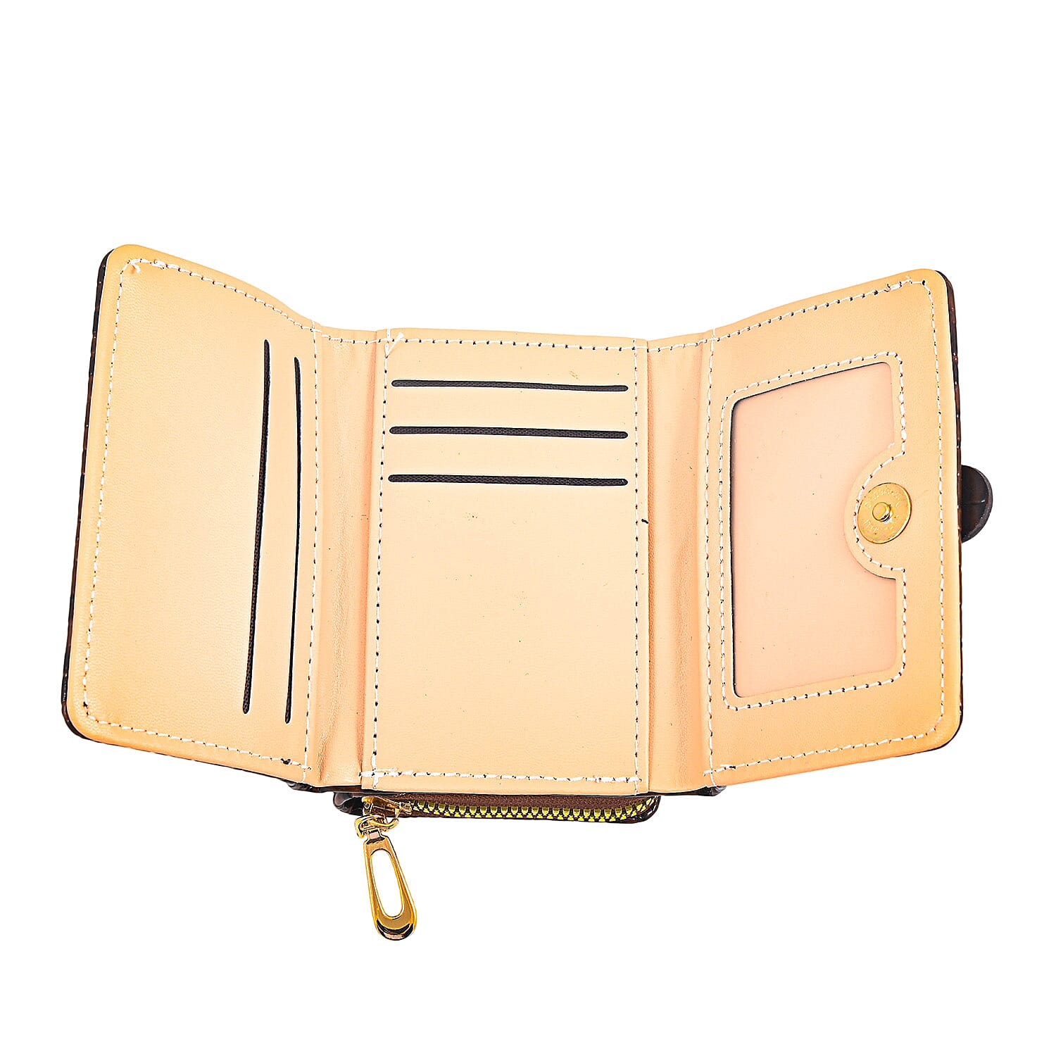 Dark Chocolate Crocodile Embossed Faux Leather RFID Wallet