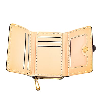 Dark Chocolate Crocodile Embossed Faux Leather RFID Wallet