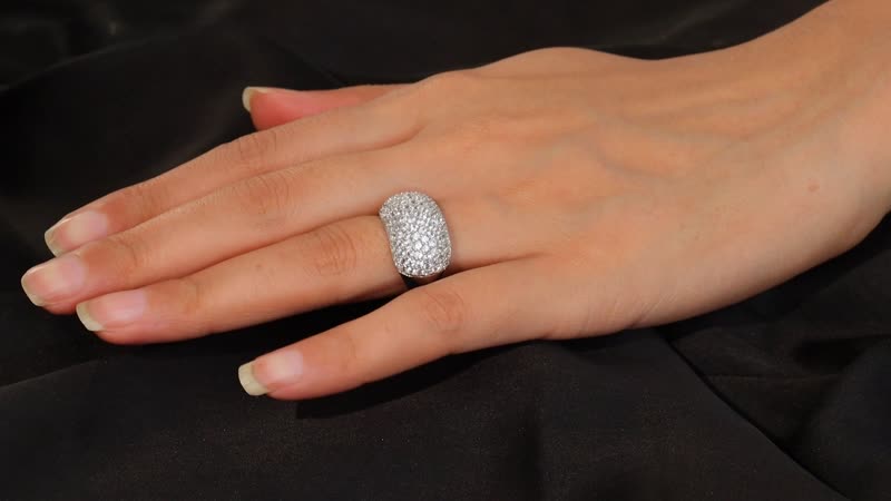 Karis Lab Created White Sapphire Fancy Ring (Size 10.0) 3.15 ctw