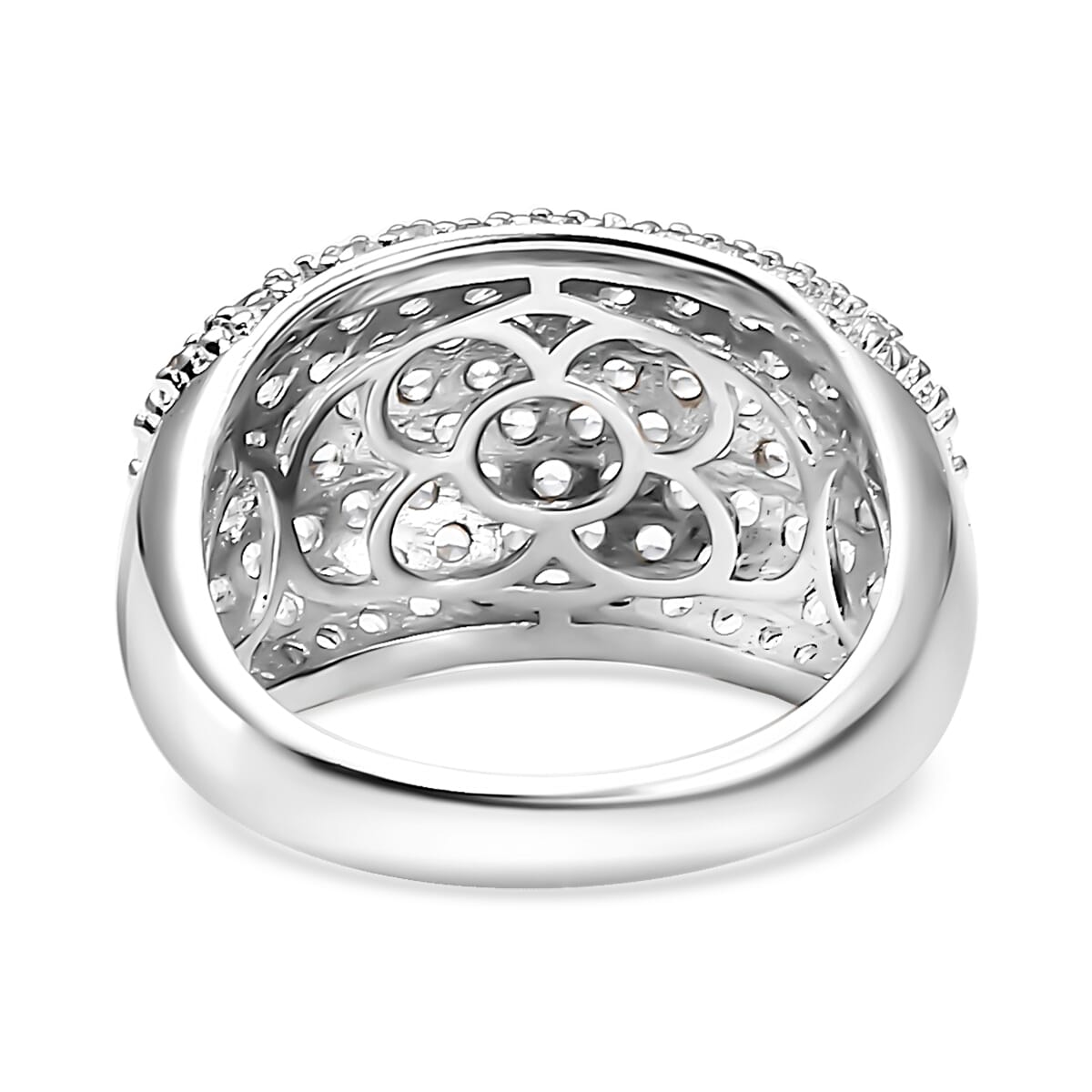 Karis Lab Created White Sapphire 3.15 ctw Starlit Sky Ring in Platinum Bond (Size 10.0) image number 4
