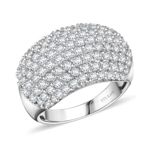 Karis Lab Created White Sapphire 3.15 ctw Starlit Sky Ring in Platinum Bond (Size 5.0)