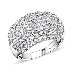 Karis Lab Created White Sapphire 3.15 ctw Starlit Sky Ring in Platinum Bond (Size 6.0)