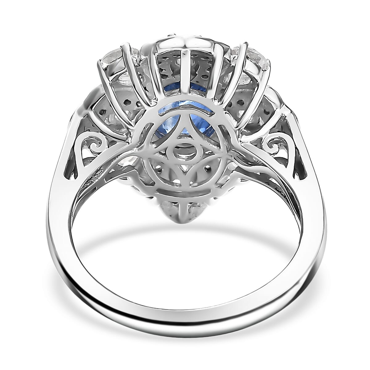 Buy Kashmir Kyanite and White Zircon 4.00 ctw Ring in