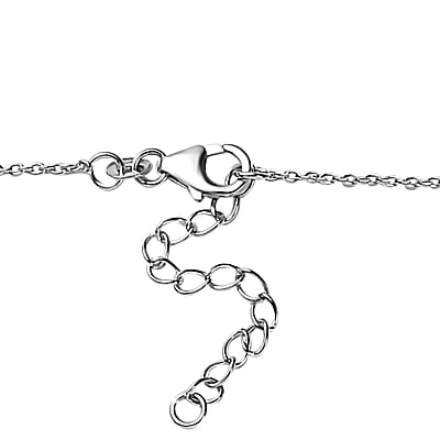 D'Joy Kashmir Kyanite and White Zircon 7.85 ctw Celestial Majesty Necklace in Rhodium Over Sterling Silver 18 Inches