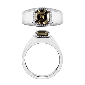 Luxoro AAA Turkizite and G-H I2 Diamond 3.00 ctw Mens Ring in 14K White Gold (Size  10.0) 8 Grams (Del. in 10-12 Days)