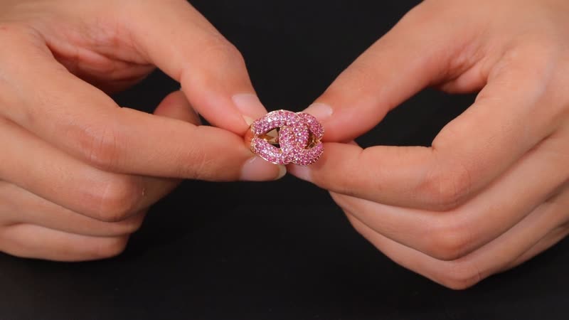 Lab Created Pink Sapphire Band Ring 18K Vermeil RG Over in Sterling Silver (Size 10.0) 2.35 ctw
