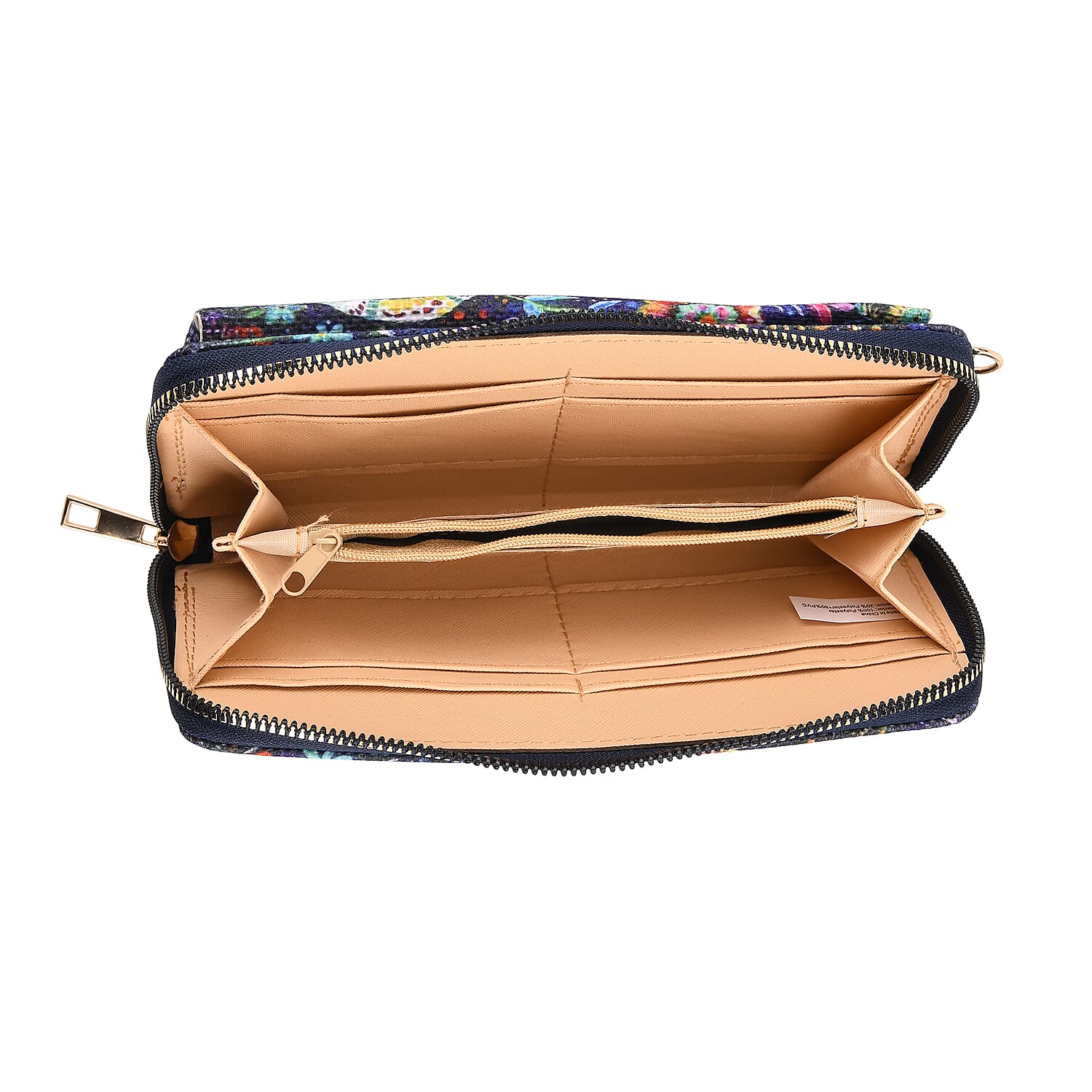 Passage Blue Cat and Flower Pattern Tote Bag and Cellphone Bag
