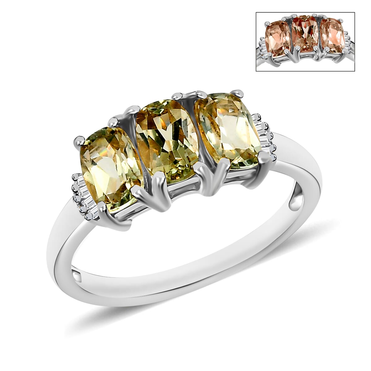 Rhapsody AAAA Turkizite and E-F VS2 Diamond Ring in 950 Platinum (Size 10.0) 4.50 Grams 1.70 ctw image number 0