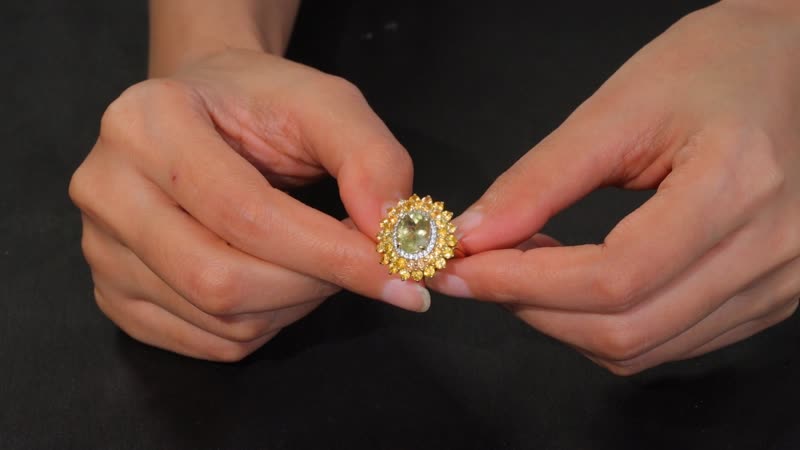 Yellow Apatite and Multi Gemstone 7.40 ctw Ring in 18K Vermeil Yellow Gold Over Sterling Silver (Size 7.0)