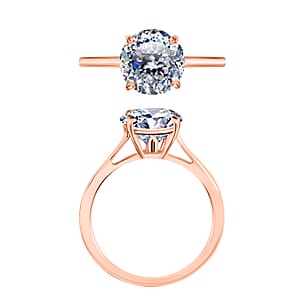 Moissanite 1.85 ctw Solitaire Ring in 18K Vermeil Rose Gold Over Sterling Silver (Size  10) 1 (Del. in 10-12 Days)