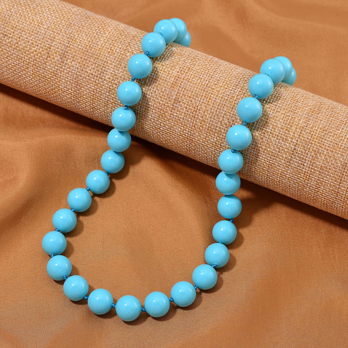 Doorbuster Sleeping Beauty Color Shell Pearl Necklace 20 Inches in Stainless Steel image number 1