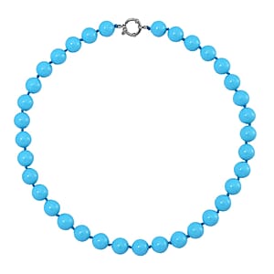 Sleeping Beauty Color Shell Pearl Necklace in Stainless Steel 380.00 ctw (20 Inches)