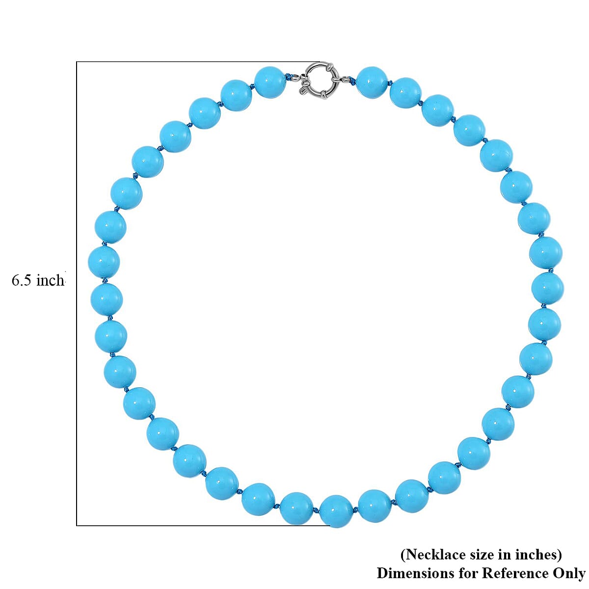 Doorbuster Sleeping Beauty Color Shell Pearl Necklace 20 Inches in Stainless Steel image number 5