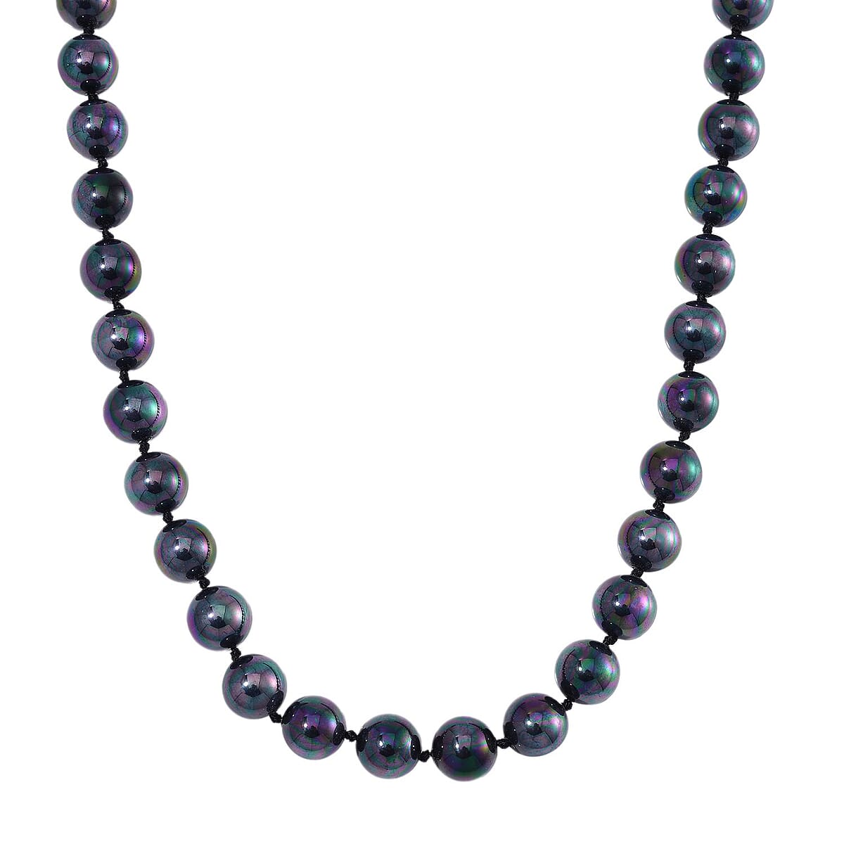 Peacock Color Shell Pearl Necklace in Stainless Steel 380.00 ctw (20 Inches) image number 0