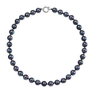 Peacock Color Shell Pearl Necklace in Stainless Steel 380.00 ctw (20 Inches)