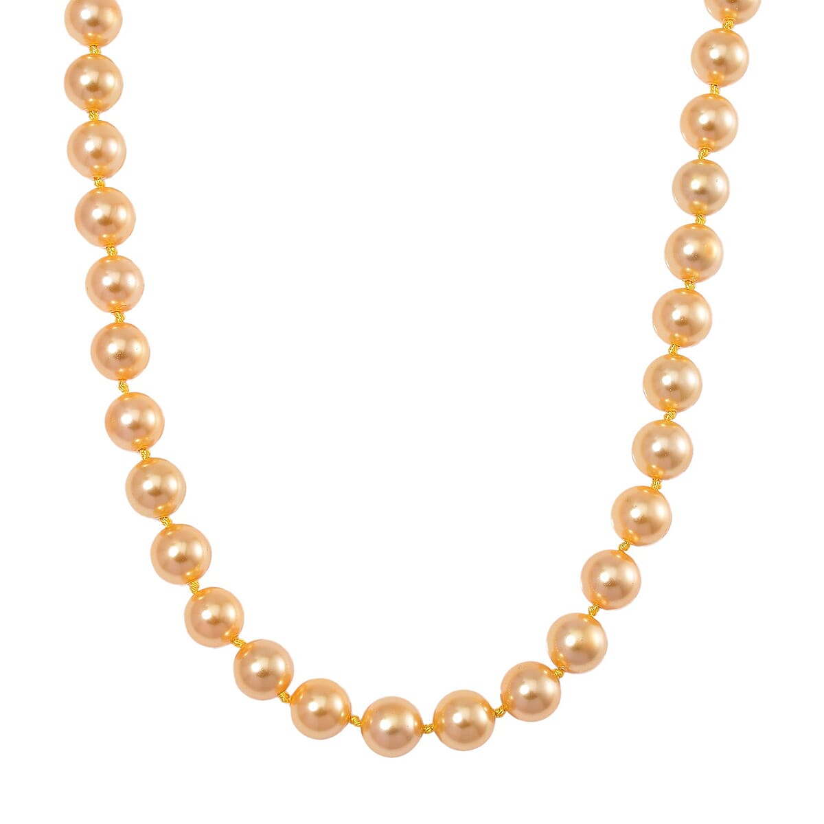 Golden Shell Pearl Necklace in Stainless Steel 380.00 ctw  (20 Inches) image number 0