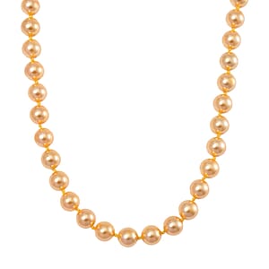 Golden Shell Pearl Necklace in Stainless Steel 380.00 ctw  (20 Inches)