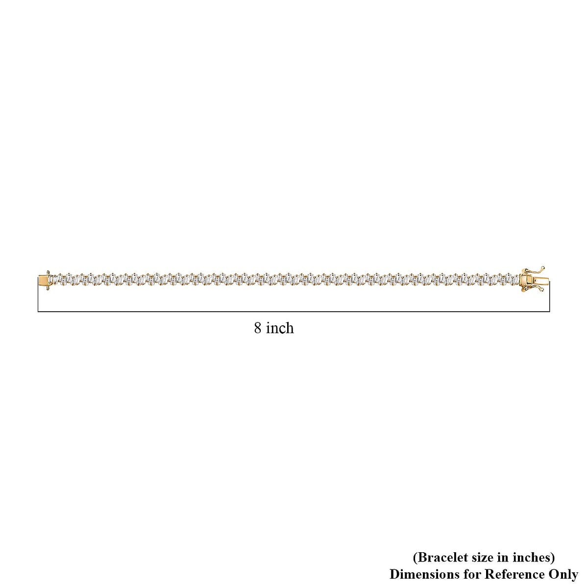 D'Joy White Zircon 8.20 ctw Waves Bracelet in 18K Vermeil Yellow Gold Over Sterling Silver (7.25 In) image number 4