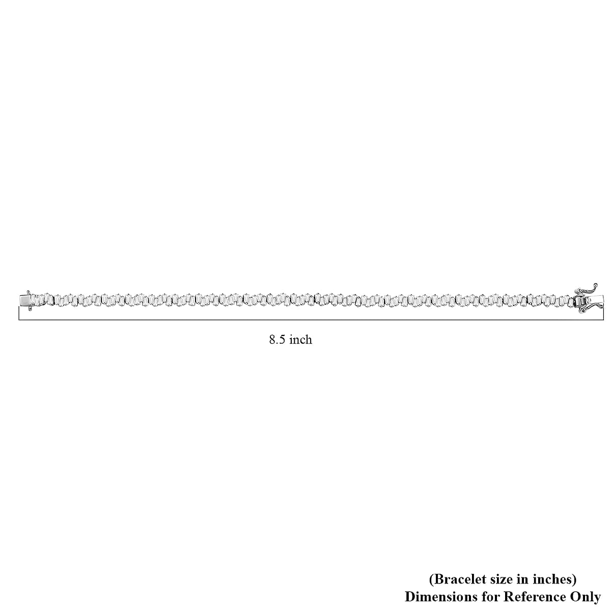 D'Joy White Zircon 9.00 ctw Waves Bracelet in Rhodium Over Sterling Silver (8.00 In) image number 4