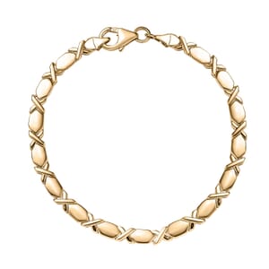 Hugs and Kisses Bracelet in 10K Yellow Gold (7.25 In) 5.40 Grams