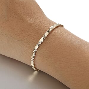 Luxoro Hugs and Kisses Bracelet in 10K Yellow Gold (7.25 In) 5.40 Grams