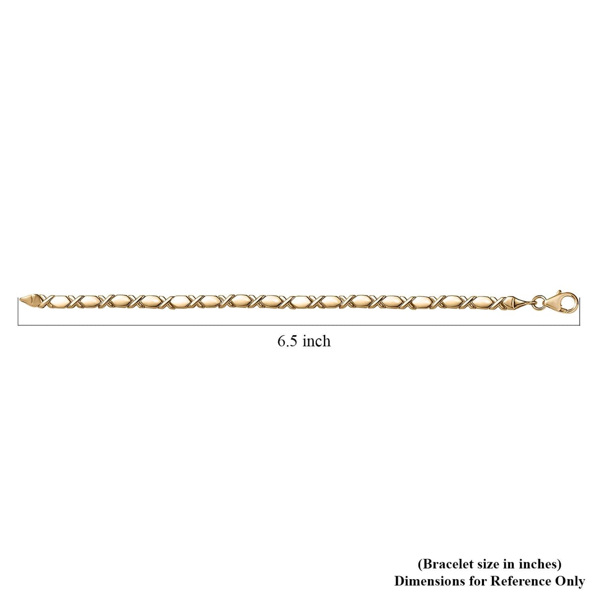 10K Yellow Gold Hugs and Kisses Bracelet (6.50 In) 4.85 Grams image number 4