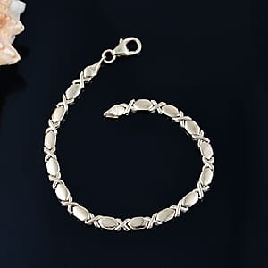 Luxoro Hugs and Kisses Bracelet in 10K Yellow Gold (8.00 In) 6 Grams