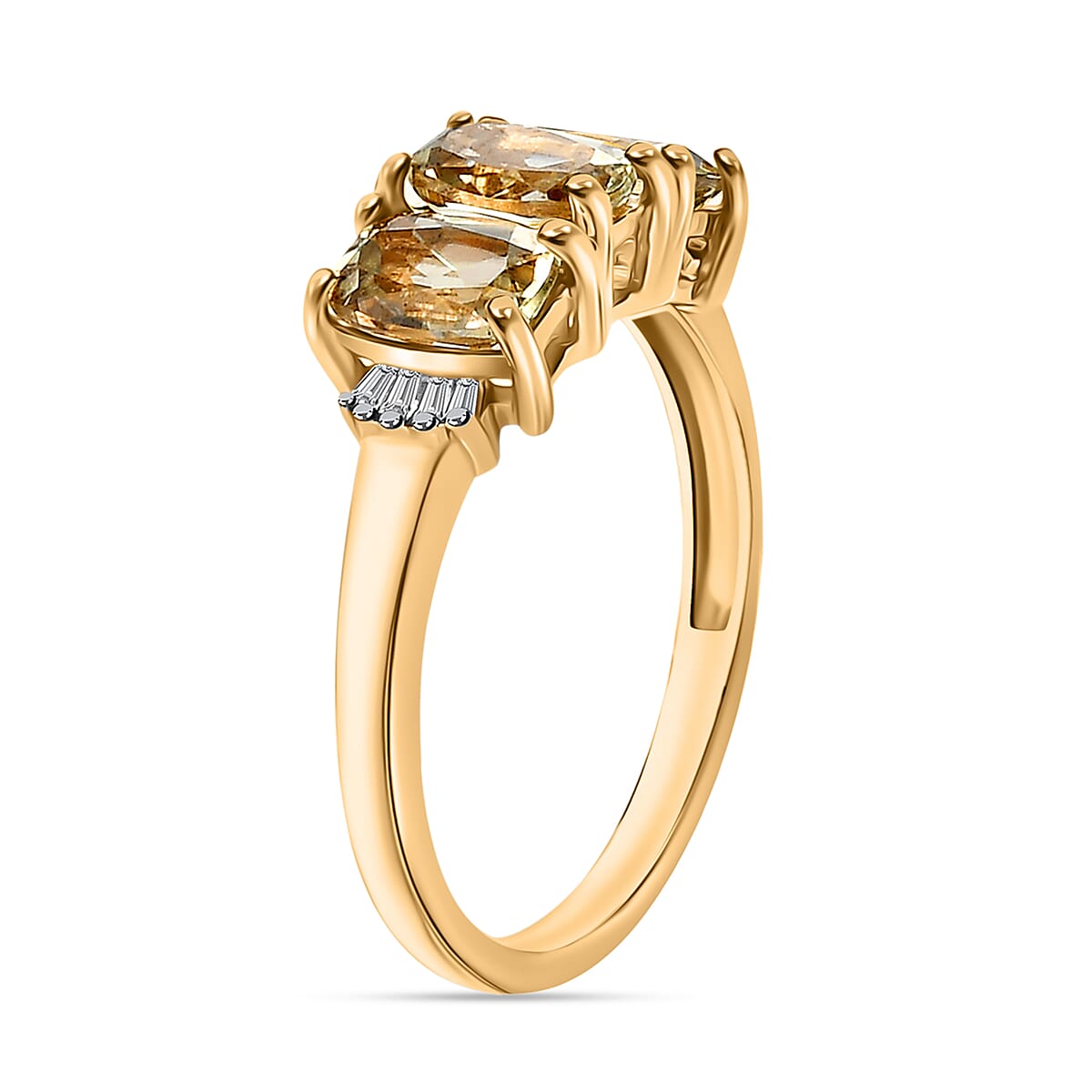 Buy Luxoro Premium Turkizite and G-H I2 Diamond 1.70 ctw Ring in 14K ...