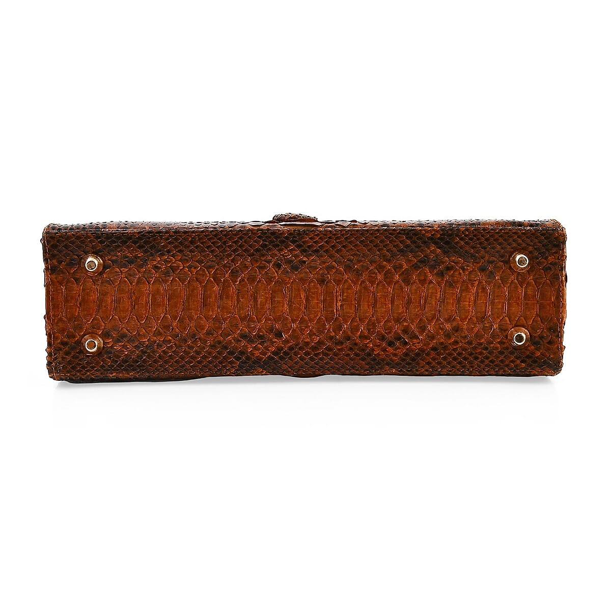 The Grand Pelle Brown 100% Genuine Python Leather Handbag image number 7