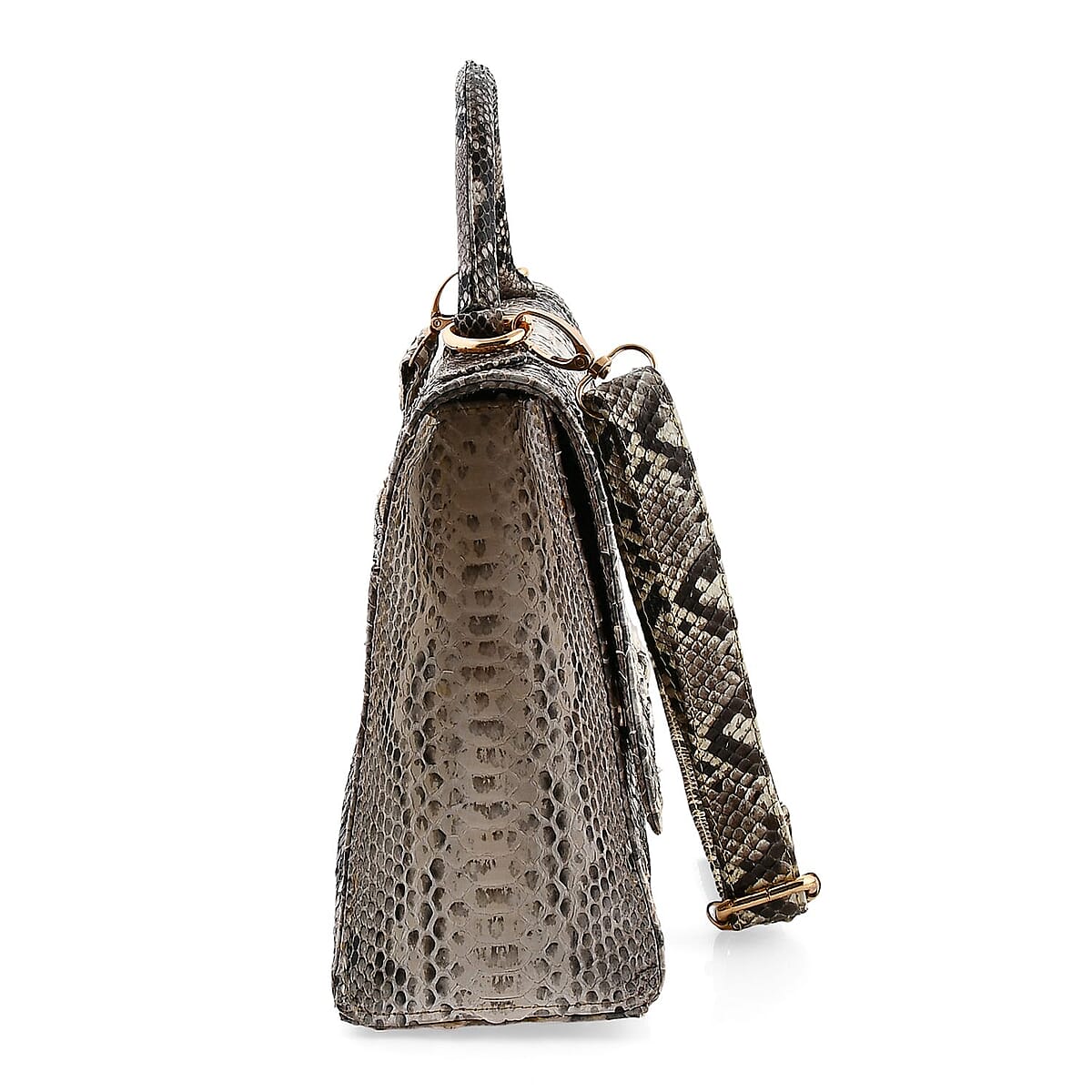 The Grand Pelle Natural 100% Genuine Python Leather Handbag image number 5