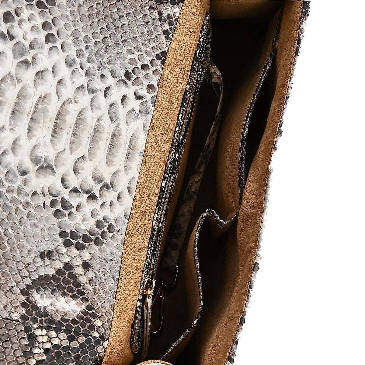 The Grand Pelle Natural 100% Genuine Python Leather Handbag image number 8