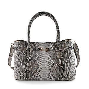 The Grand Pelle Natural 100% Genuine Python Leather Tote Bag