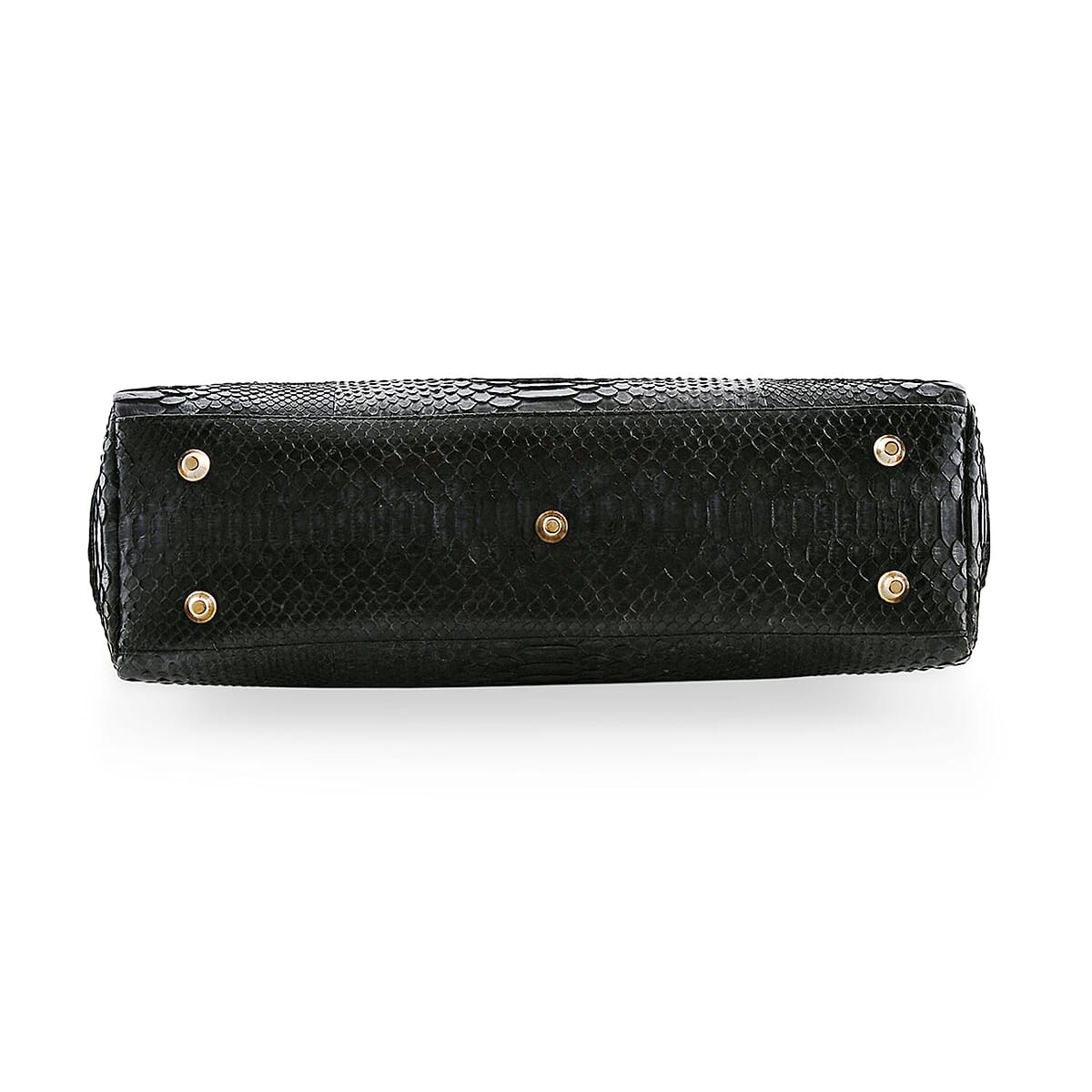 The Grand Pelle Black 100% Genuine Python Leather Handbag image number 6
